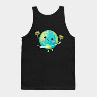 Earth Holding Cash – Human Spaceflight Cosmonaut Profit Tank Top